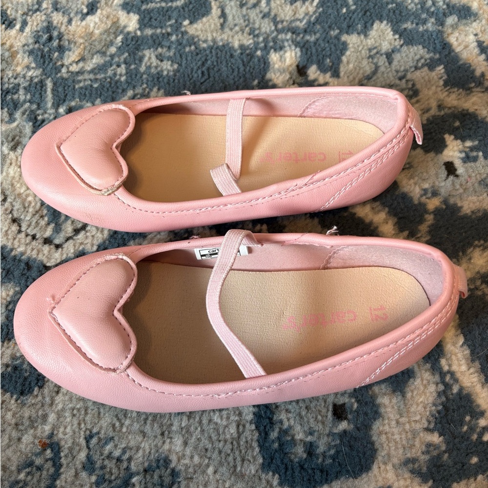 Carter’s Pink Heart Flats Size 12